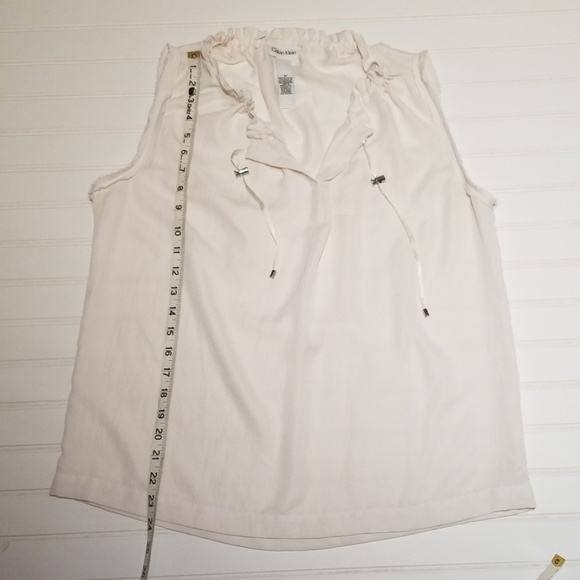 DONATED Calvin Klein- sz. M, sleeveless, flowy, top - Picture 5 of 8